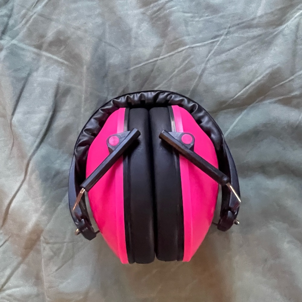 Youth hearing protection pink earmuffs for kids